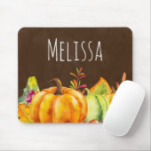 Oogstpompoenen, bladeren en olie muismat (Met muis)