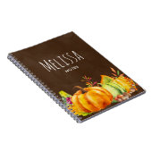 Oogstpompoenen, bladeren en olie notitieboek (Rechterzijde)