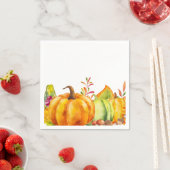 Oogstpompoenen, bladeren en olie servet (Insitu)