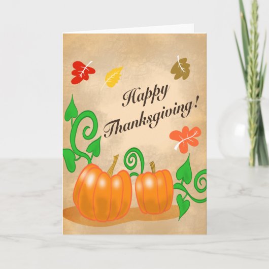 Oogstpompoenen Feestdagen Kaart (Voorkant)
