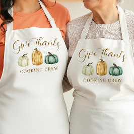 Oogstpompoenen Kookploeg Geef Dank Thanksgiving Schort
