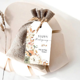 Oogstpompoenen Thanksgiving Dinner Cadeaubijschrif Cadeaulabel