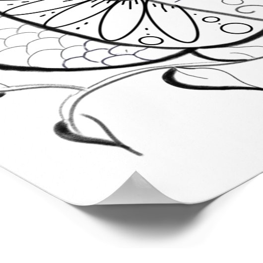 Oogstpompoenkleurig poster (Hoek)