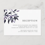 oogstpruim | Waterverf Foliage Receptie Kaart (Voorkant)