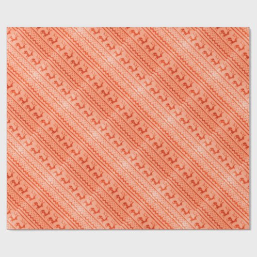 Oogstrelend kerstkeukenpatroon cadeaupapier (Vlak)