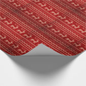 Oogstrelend kerstkeukenpatroon cadeaupapier (Hoek)