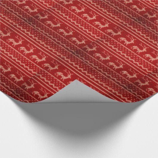 Oogstrelend kerstkeukenpatroon cadeaupapier (Hoek)