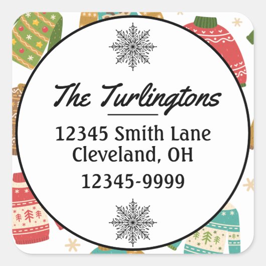 Oogstrelend, maar met kerst bezielende zeugen reto vierkante sticker (Voorkant)