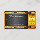Oogstrelend Sinaasappel Gouden en Zwart met Diaman Visitekaartje (Achterkant)