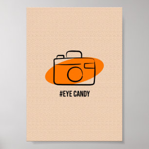 Oogstrelende Camera - Minimalistische Fotografie K Poster