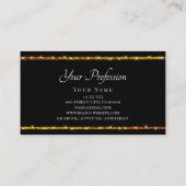 Oogstrelende Glamoureuze Glitter Sparkly Stars Zwa Visitekaartje (Achterkant)