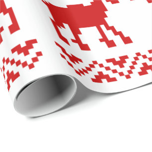 Oogstrelende kerstabel QR Code Happy Nieuwjaar! Cadeaupapier