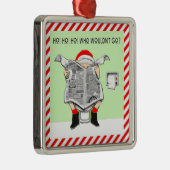 Oogstrelende kerstbekentenissen metalen ornament (Rechts)