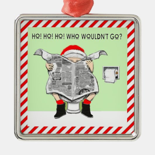 Oogstrelende kerstbekentenissen metalen ornament (Voorkant)