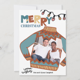 Oogstrelende kerstbeker Fun Photo Holiday Card Feestdagenkaart