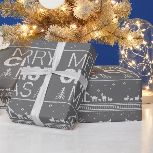 Oogstrelende kerstbeker Religieuze Christelijke gr Cadeaupapier (Feestdagen)