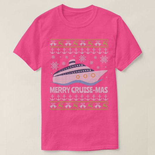 Oogstrelende kerstcruise Ship Vacking T-shirt (Design voorkant)