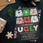 Oogstrelende kerstfeestdag in Chalkboard Kaart<br><div class="desc">Viel de feestdagen in stijl deze kerst met deze trendy lelijke feestdagen uitnodigingen. Het ontwerp is gemakkelijk te personaliseren met uw eigen formulering en uw gasten zullen enthousiast zijn wanneer zij deze geweldige uitnodigingen ontvangen.</div>