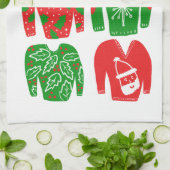 Oogstrelende kerstfeestdagen theedoek (Gevouwen)