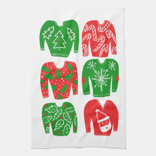 Oogstrelende kerstfeestdagen theedoek