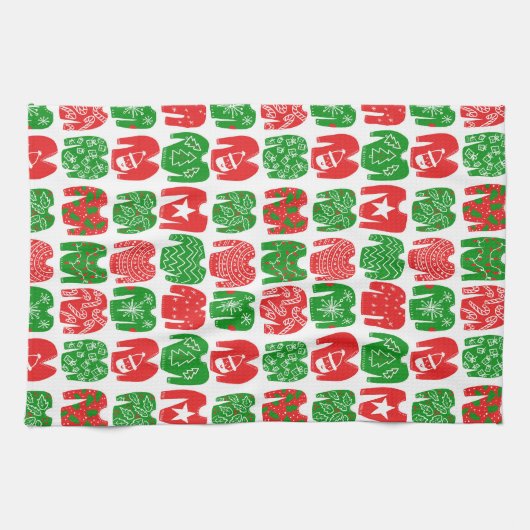 Oogstrelende kerstfeestdagen theedoek (Horizontaal)