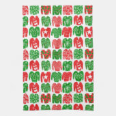 Oogstrelende kerstfeestdagen theedoek (Verticaal)