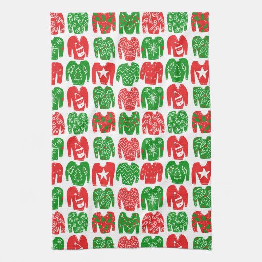 Oogstrelende kerstfeestdagen theedoek (Verticaal)