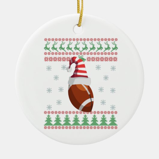 Oogstrelende kerstkeuken Rugby Sport Lovers Gift Keramisch Ornament (Voorkant)
