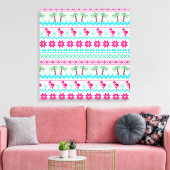Oogstrelende kerstkeuken Tropische Flamingo Canvas Afdruk (Insitu (Woonkamer))