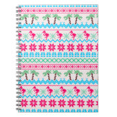 Oogstrelende kerstkeuken Tropische Flamingo Notitieboek (Voorkant)