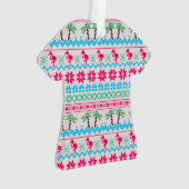 Oogstrelende kerstkeuken Tropische Flamingo Ornament (voorkant)