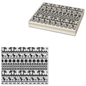 Oogstrelende kerstkeuken Tropische Flamingo Rubberstempel (Gestempeld)