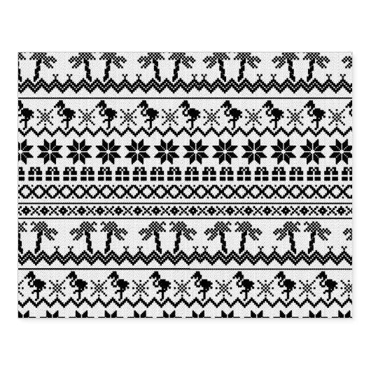 Oogstrelende kerstkeuken Tropische Flamingo Rubberstempel (Afrduk)