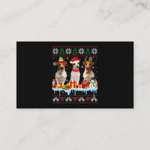 Oogstrelende kerstman Jack Russell Terrier Dog San Visitekaartje