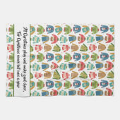 Oogstrelende maar lelijke kerstfeestelijke feestda theedoek (Horizontaal)