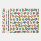 Oogstrelende maar lelijke kerstfeestelijke feestda theedoek (Horizontaal)
