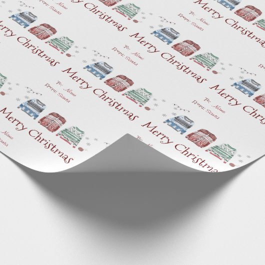 Oogstrelende Sweater Custom to and From Name Cadeaupapier (Hoek)