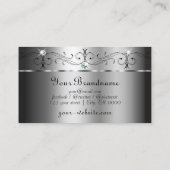 Oogstrelende zilveren juwelen gepropt met monogram visitekaartje (Achterkant)