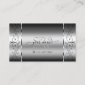 Oogstrelende zilveren juwelen gepropt met monogram visitekaartje (Voorkant)