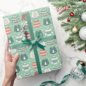 Oogstrelpapier voor kerstfeestdagen cadeaupapier