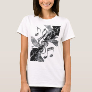 Oogstrelver zilver MUSIC IN MOTION Maatwerk T-shirt