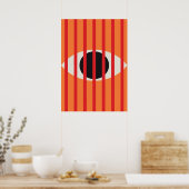 Oogstriphorloge rood poster (Keuken)