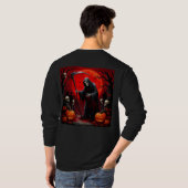 Oogstscene met Magere Hein T-shirt (Achterkant volledig)