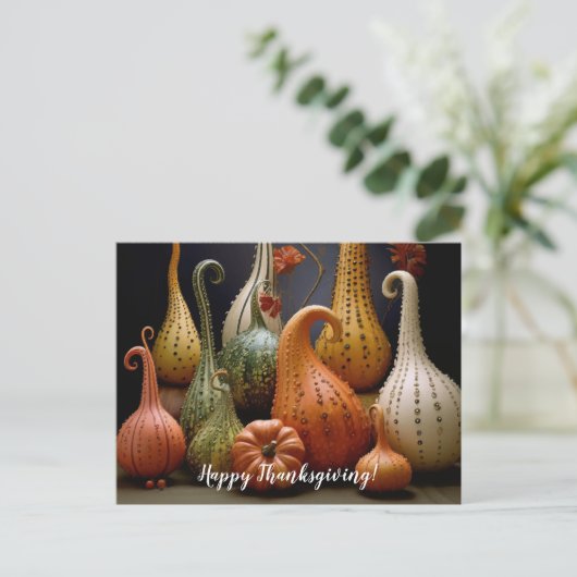 Oogstschilderij voor Thanksgiving Briefkaart (Staand voorkant)