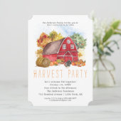 Oogstschuur Thanksgiving-dinerfeest Kaart (Staand voorkant)