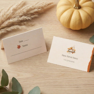 Oogstseizoen Thanksgiving Plaatskarten Plaatskaartje