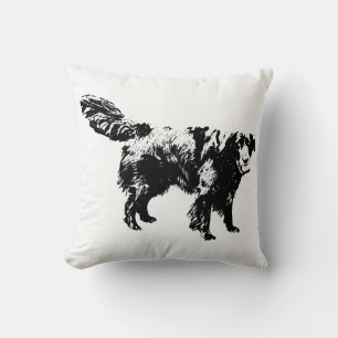 Oogstspel in zwart-wit kussen