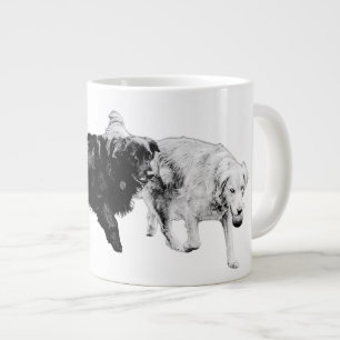 Oogstspel van twee grote koffiekop