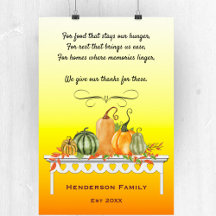 Oogsttafel Thankful Blessing