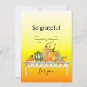 Oogsttafel Thanksgiving Feestdagenkaart (Voorkant)